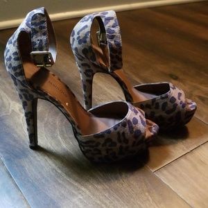 Leopard Heeled Sandals